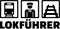 Train driver icons with german job title