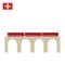 Train on famous landwasser Viaduct bridge. The Rhaetian Railway, Switzerland
