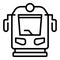 Train front view icon, outline style