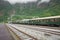 Train full of tourists leaves Flam station