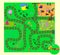 Train. fun children\'s maze of vector