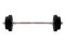 Train with heavy weights, weightlifting exercising and build muscle through resistance training concept with a single barbell with