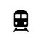 Train icon in flat style