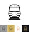 Train icon, railway transport sign or metro station underground railroad symbol
