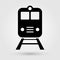 Train icon. Subway, metro, railway transportation symbol