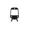 Train icon. Transportation silhouette. Metro symbol. Vector outline illustration