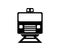 Train icon vector, locomotive vehicle image