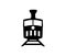 Train icon vector, locomotive vehicle image