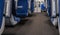 Train, Interior of an empty passanger car while driving