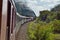 Train journey with steam locomotive