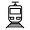 Train line icon. Subway illustration isolated on white. Locomotive outline style design, designed for web and app. Eps