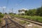 Train lines entering in Orbeni train station