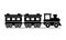 Train and locomotive silhouette vector illustration