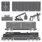 train  locomotive wagon containers