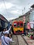 The train in the market at Thailand