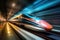 Train, motion blur. Generative AI