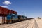 Train in the Namib desert