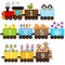 Train with number of animals