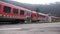 Train passing by in Eifel, Germany