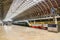 train at platform for departure to suburb in Paddington rail station London