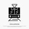 Train, Public, Service, Vehicle Solid Black Glyph Icon