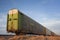 Train of rail cars for livestock transportation