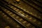 Train rail track in a sepia close-up picture