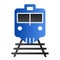 Train and railroad flat icon. Locomotive color icons in trendy flat style. Railway gradient style design, designed for