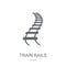 Train Rails icon. Trendy Train Rails logo concept on white background from Desert collection