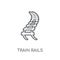 Train Rails linear icon. Modern outline Train Rails logo concept