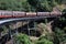 Train on railway bridge