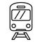 Train railway icon outline vector. Platform station