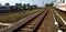 Train and railway in Malang station