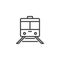 Train and railway outline icon