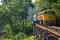 Train running on the death railway bridge