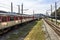 Train runs along on the Sao Paulo Metropolitan Train Company