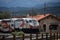 Train at Santa Fe Railyard in Santa Fe, New Mexico