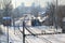 Train set in the station, winter view, Ostrava, February 15, 2021, North Moravia, Czech Republic
