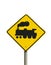 Train sign (isolated)