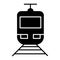 Train solid icon. Subway illustration isolated on white. Locomotive glyph style design, designed for web and app. Eps 10