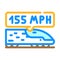 train speed color icon vector illustration