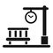 Train station bench icon simple vector. People station