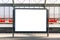 Train Station Billboard Poster Blank White Isolated Template Urban City Environment