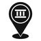 Train station location icon simple vector. Railway metro