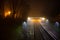 Train station at night Guildford Surrey England