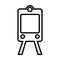 Train subway line icon. Outline vector sign. Logo illustration.