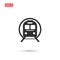 Train subway vector icon design isolated 2