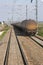 Train tank cars carrying oil-bearing