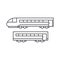 Train thin line icon concept. Train linear vector sign, symbol, illustration.