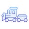 Train toy flat icon. Child toy blue icons in trendy flat style. Locomotive gradient style design, designed for web and